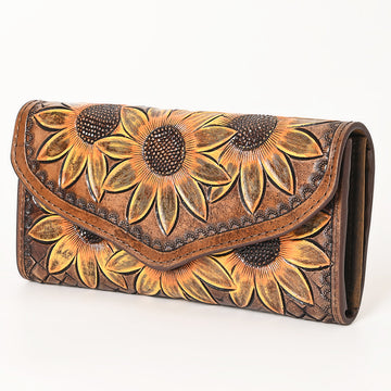OHLAY WALLET Hand Tooled Genuine Leather women bag western handbag purse